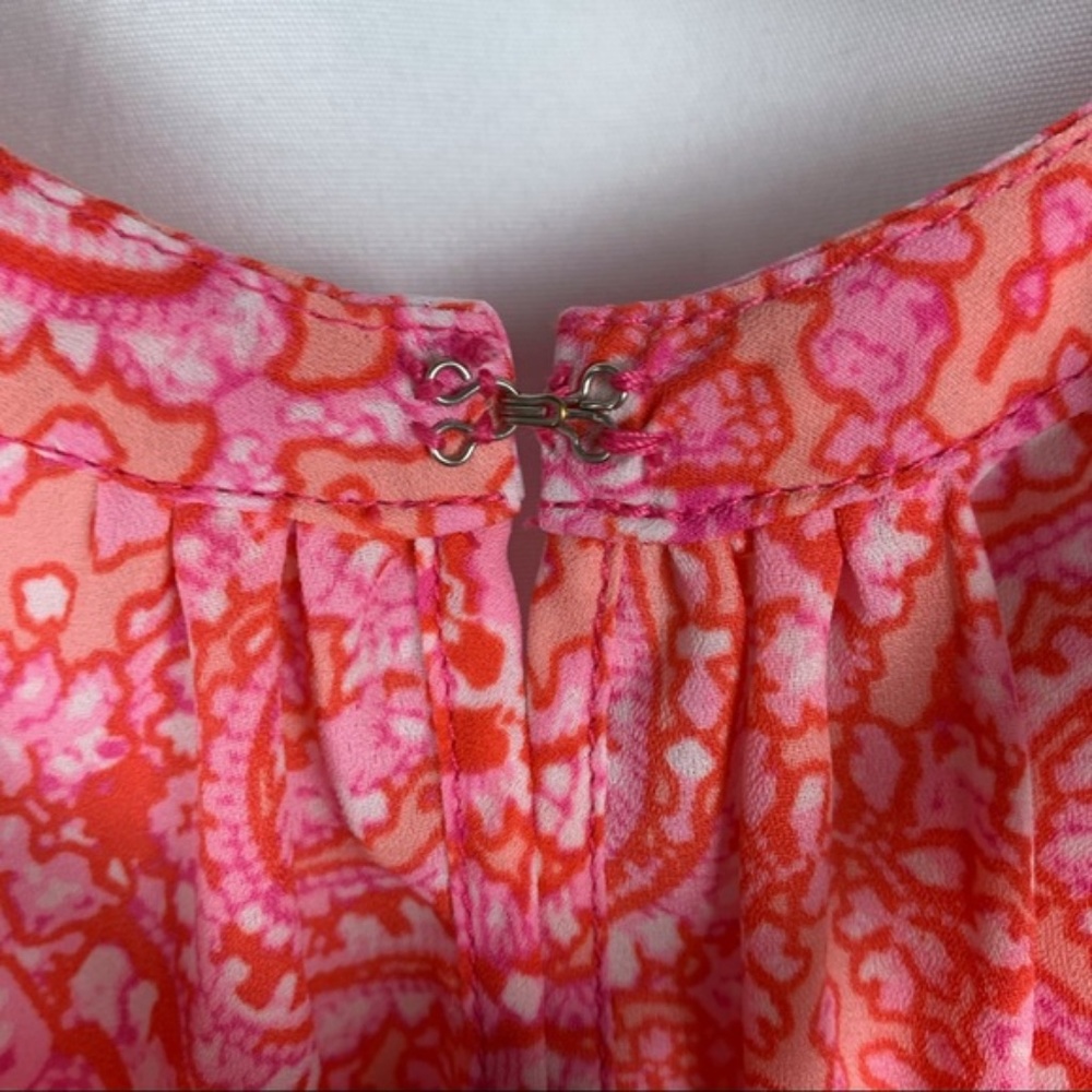 Cynthia Rowley pink paisley pattern tank top, S - Picture 8 of 8